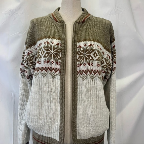 Y2K Nordic Pattern Full Zip Cardigan - Picture 3 of 8